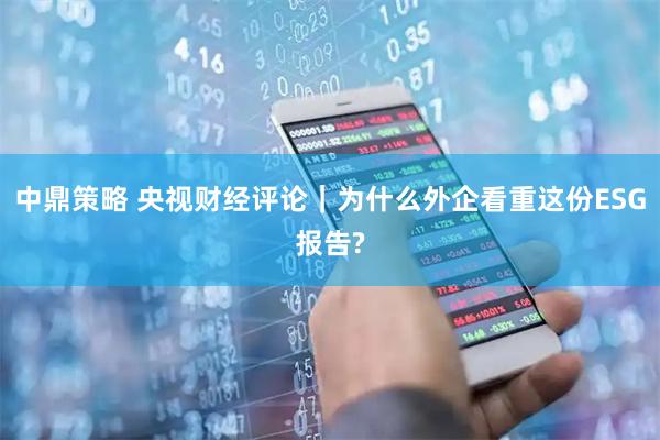 中鼎策略 央视财经评论｜为什么外企看重这份ESG报告?