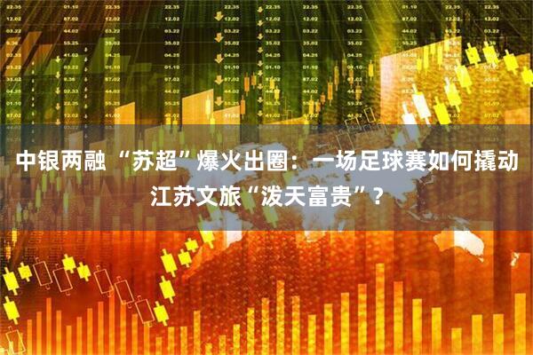 中银两融 “苏超”爆火出圈：一场足球赛如何撬动江苏文旅“泼天富贵”？